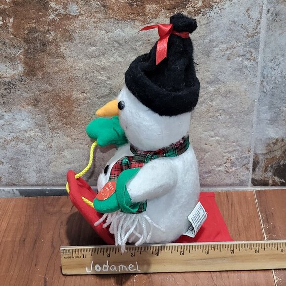 Animated Sledding Snowman Plush Singing Santa Claus Is Coming To Town - Picture 9 of 13